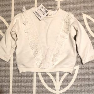 NEW - Zara Girls Off-White Top